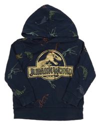 Tmavomodrá mikina Jurský Svět s kapucí H&M