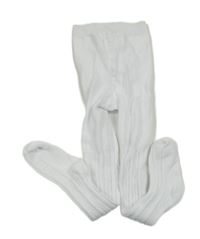 Bílé vzorované punčocháče 