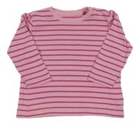 Světlerůžovo-tmavorůžové pruhované triko Esprit 