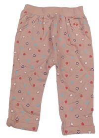 Světlerůžové tepláky se srdíčky M&Co.
