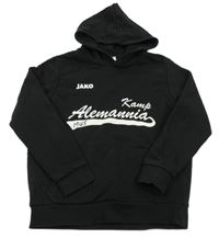 Černá mikina s nápisem a kapucí Jako