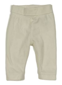 Smetanové fleecové kalhoty H&M