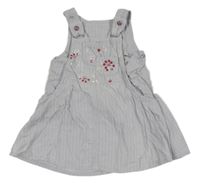 Světlefialové manšestrové šaty s květy Campus