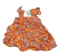 Nové - Červené vzorované šaty Primark 