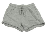 Šedé melírované teplákové kraťasy Benetton