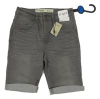 Nové - Šedé teplákové skinny riflové kraťasy Denim Co.