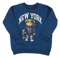 Tmavomodrá mikina s medvídkem F&F