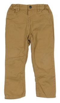 Béžové plátěné kalhoty H&M