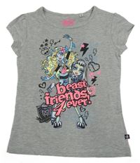 Šedé tričko Monster High C&A