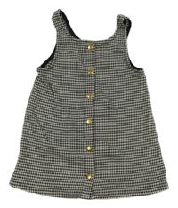 Černo-smetanové vzorované propínací šaty H&M