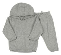 2set - Šedá fleecová mikina s kapucí + tepláky Matalan