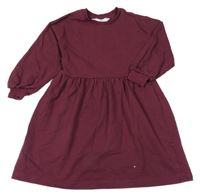 Mahagonové teplákové šaty H&M