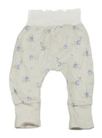 Smetanové turecké tepláky s medvídky a liškami zn. Mothercare
