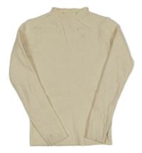 Smetanový žebrovaný úpletový rolák St. Bernard