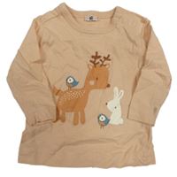 Pudrové triko se zvířátky ZEEMAN