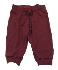 Tmavovínové tepláky H&M