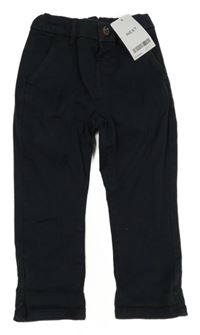Nové - černé chino plátěné kalhoty Next