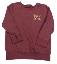 Mahagonová mikina s nápisy George