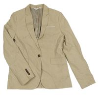 Béžové lněné sako H&M