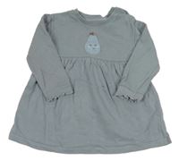 Modrošedé teplákové šaty s hruštičkou George