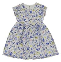 Bílé krajkové šaty s kytičkami a motýlky Topolino