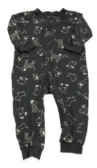 Tmavošedý overal s pejsky H&M