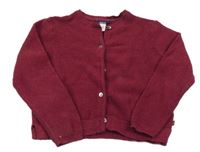 Vínové melírované propínací svetrové bolérko se třpytkami OKaïdi