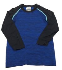 Safírovo-černé melírované thermo triko POCOPIANO