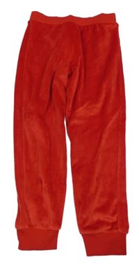 Červené plyšové kalhoty F&F