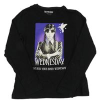Černé triko s Wednesday C&A