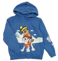 Modrá mikina s PAW PATROL - Chase a Marschall a kapucí C&A