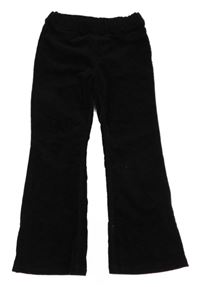 Černé flare leg waist manšestráky H&M