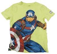 Limetkové tričko s CAPTAIN AMERICA Next