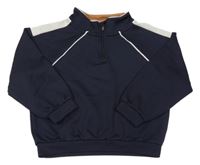 Tmavomodro-bílá sportovní mikina H&M