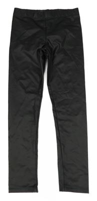 Černé koženkové legíny H&M