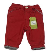 Červené plátěné chino kalhoty Baker