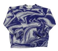 Modro-bílá vzorovaná mikina H&M
