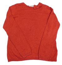 Červený třpytivý svetr s mašlí H&M