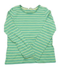 Zeleno-žluté pruhované triko M&S