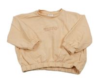 Meruňková oversize mikina s nápisem Zara