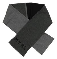 Tmavošedá melírovaná šála s nápisem Mayoral