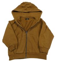 Hnědá propínací mikina s kapucí Next