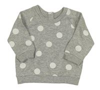 Šedá melírovaná puntíkatá mikina Matalan