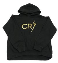 Černá mikina s písmeny a kapucí - Cristiano Ronaldo