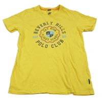 Hořčicové tričko s potiskem Beverly Hills Polo Club