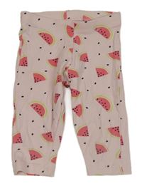 Růžové puntíkaté capri legíny s melouny Lupilu