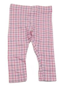 Růžovo-černé kostkované legíny Ergee