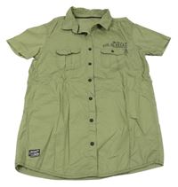 Khaki košile s nápisem Chapter Young