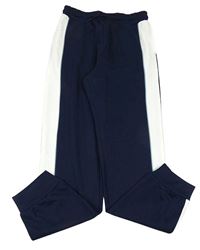 Tmavomodro-bílé sportovní tepláky H&M