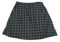 Černo-tmavošedá kostkovaná tepláková sukně H&M